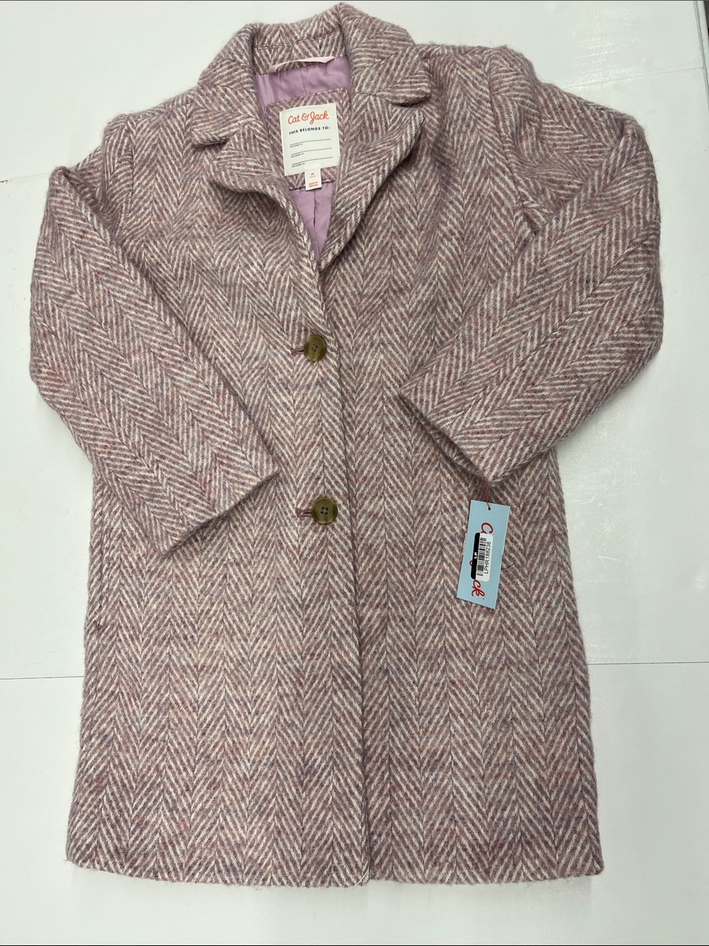 NEW Cat & Jack Girls' Faux Wool Jacket
